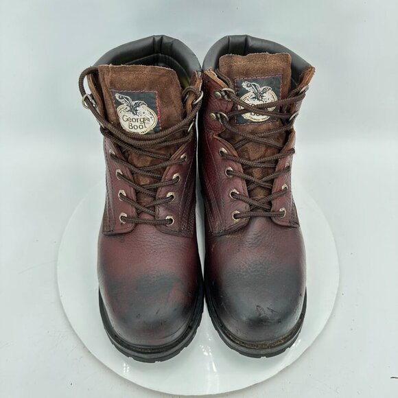 Georgia Boot 6" Men Size 9.5M G6174 Brown Oiler Steel Toe Waterproof Work Boot - Picture 3 of 11